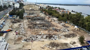 В Самаре завершают демонтаж дворца спорта ЦСК ВВС